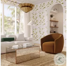 Jordan Cognac Velvet Swivel Chair