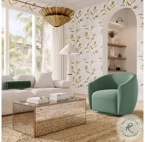 Jordan Sea Blue Velvet Swivel Chair