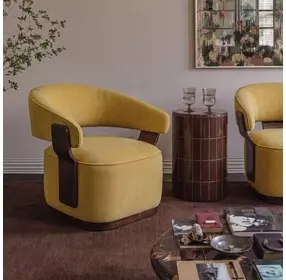 Madison Amber Performance Fabric Upholstered Swivel Accent Chair