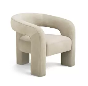 Malone Taupe Performance Chenille Upholstered Accent Chair