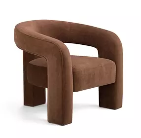 Malone Rust Performance Chenille Upholstered Accent Chair