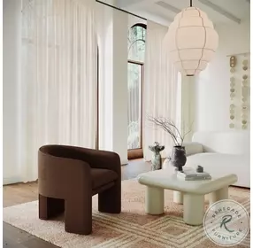 Marla Chocolate Brown Boucle Accent Chair