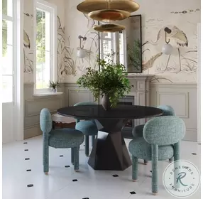 Manu Teal Nubby Performance Fabric Side Chair