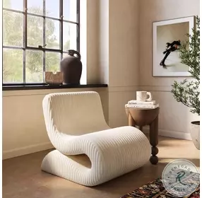 Senna Cream Corduroy Oversized Accent Chair