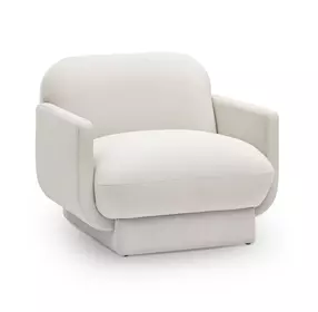 Azalea Cream Performance Velvet Upholstered Accent Chair