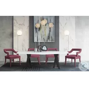 Tiffany Pink Slub Velvet Chair