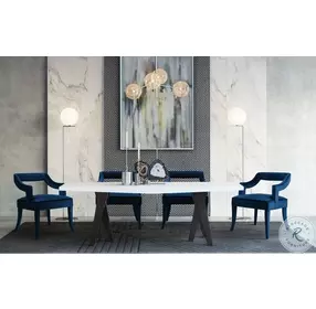 Tiffany Navy Velvet Chair