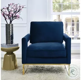 Avery Navy Velvet Chair