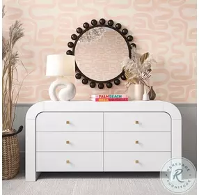 Hump White 6 Drawer Dresser
