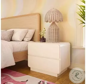 Sagura Cream Nightstand