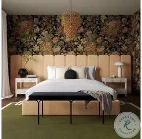 Bryn Black Linen Bench