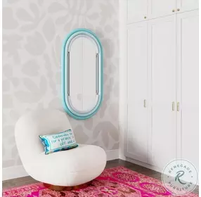 Neon Blue Wall Mirror