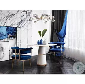 Astrid Navy Velvet Chair