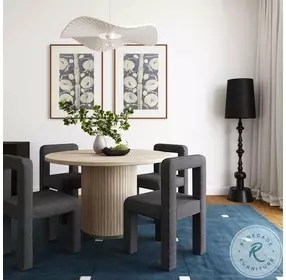 Hazel Black Boucle Dining Chair