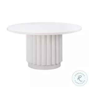 Kali White 55" Round Dining Room Set
