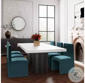 Nova White Lacquer Dining Table