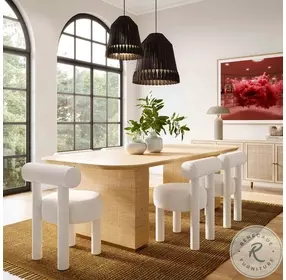 Carmel Cream Boucle Dining Chair