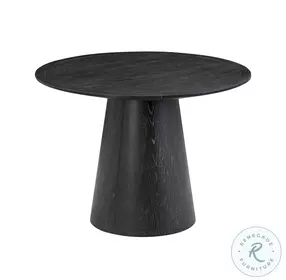 Sahara Black Oak Round Dining Room Set