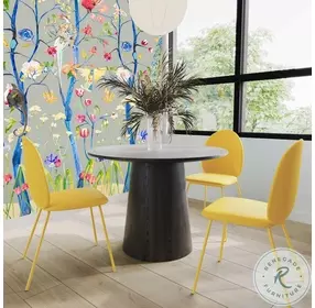 Sahara Black Oak Round Dining Table