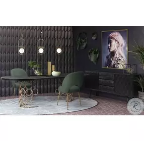 Swell Forest Green Velvet Chair