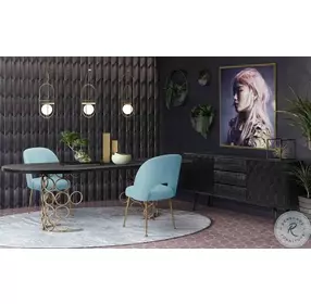 Swell Sea Blue Velvet Chair