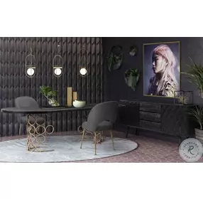 Swell Dark Grey Velvet Chair