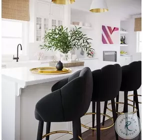 Myla Black Swivel Counter Height Stool