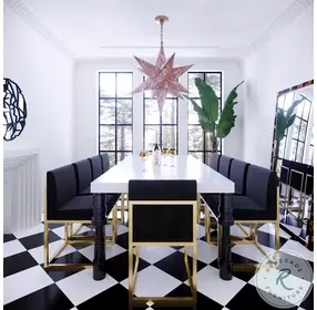 Haute Black Velvet Chair