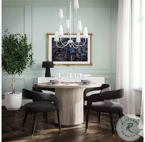 Lucia Black Velvet Dining Chair