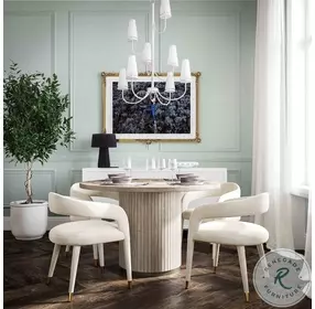 Lucia Cream Velvet Dining Chair