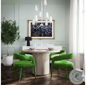 Lucia Green Velvet Dining Chair