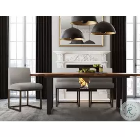 Haute Brass Beige Linen Chair