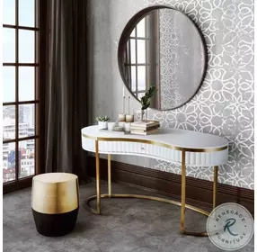 Jadran Black and Gold Stool