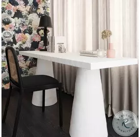 Dayana White Faux Plaster Desk