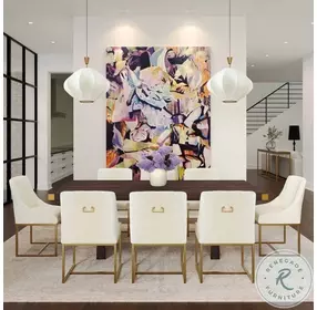 Lisa Cream Pleated Velvet Dining Chair