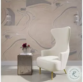 Julia Cream Velvet Channel Tufted Wingback Chair by Inspire Me Home Decor
