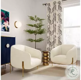Kandra Cream Shearling Accent Chair by Inspire Me Home Decor