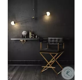 Director Black Gold Steel Counter Height Stool