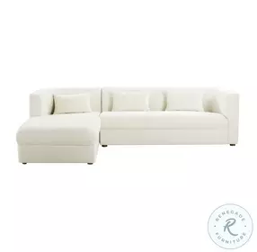 Callie Cream Velvet LAF Sectional