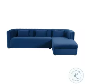 Callie Navy Velvet RAF Sectional