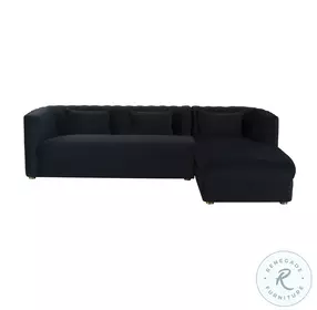 Callie Black Velvet RAF Sectional