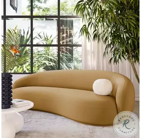 Kendall Cognac Velvet Sofa