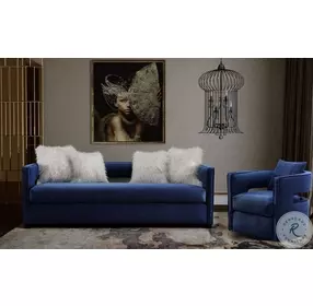 Kennedy Navy Swivel Chair