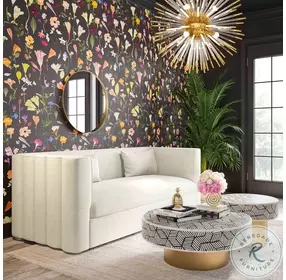 Callie Cream Velvet Sofa