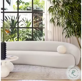 Kendall Cream Velvet 120" Sofa