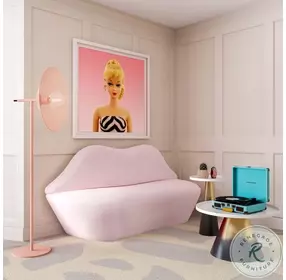 Lips Blush Velvet Settee