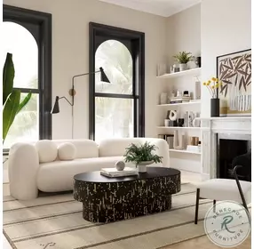 Amelie Cream Faux Fur Sofa