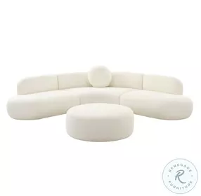 Broohah Cream Boucle Sectional