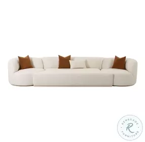 Fickle Cream Boucle 3 Piece Modular Sofa