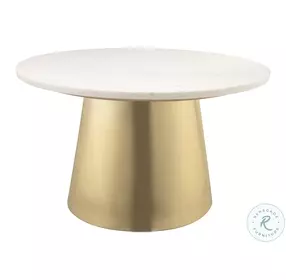 Bleeker Marble and Brushed Gold Occasional Table Set